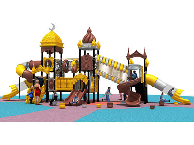 Popular Outdoor Kids Playhouse with Slide YQL-005